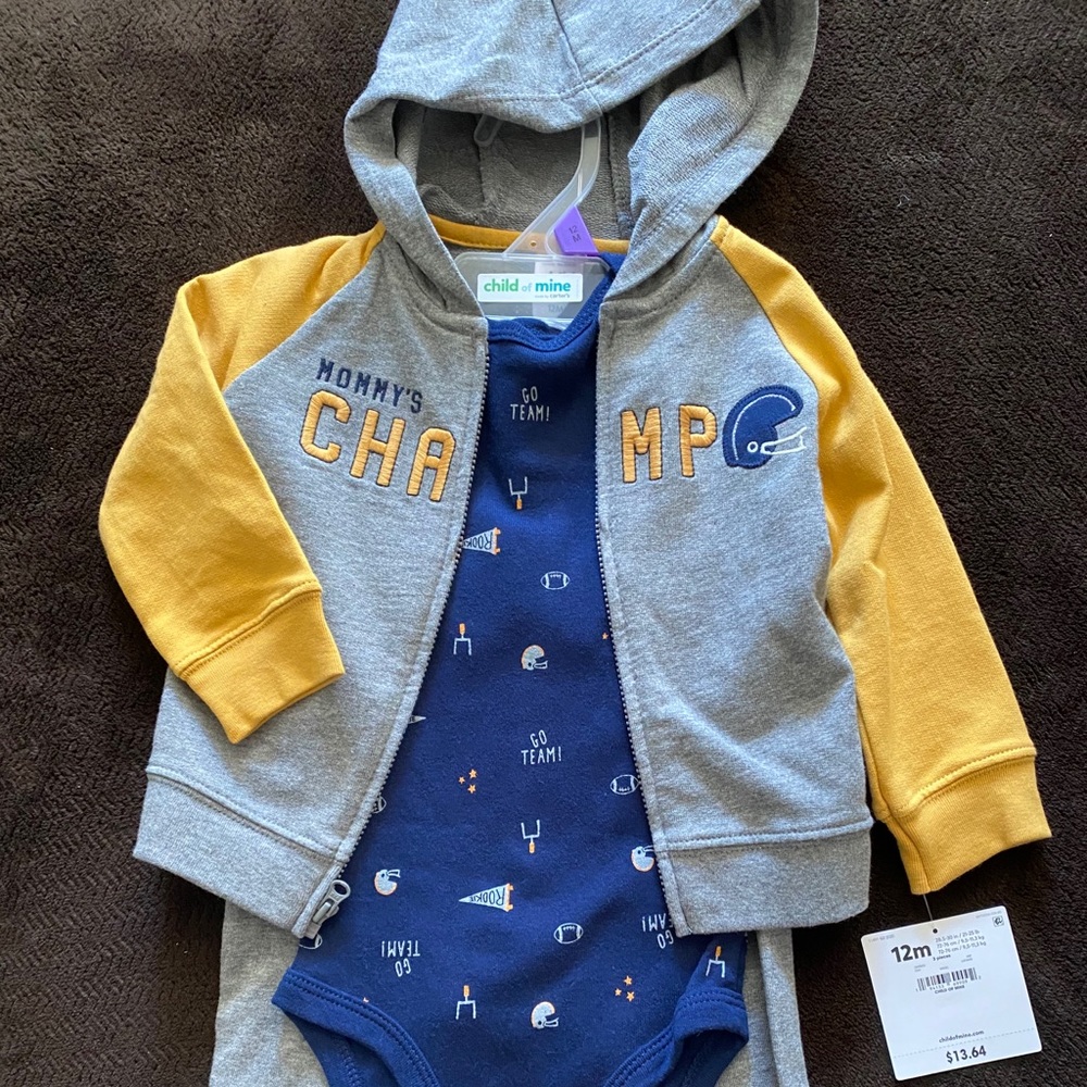 Boys Three Piece Outfit “mommy’s champ”